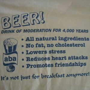 Vintage ABA Beer Promo Event '97 Tee, XL